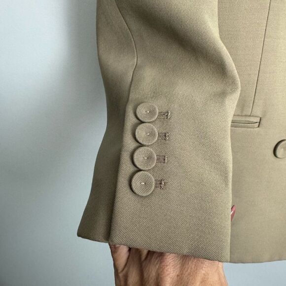 BRANDON MAXWELL | NEW The Clara Blazer Brown Wool Silk Blend Women’s Size 8 - Picture 9 of 15